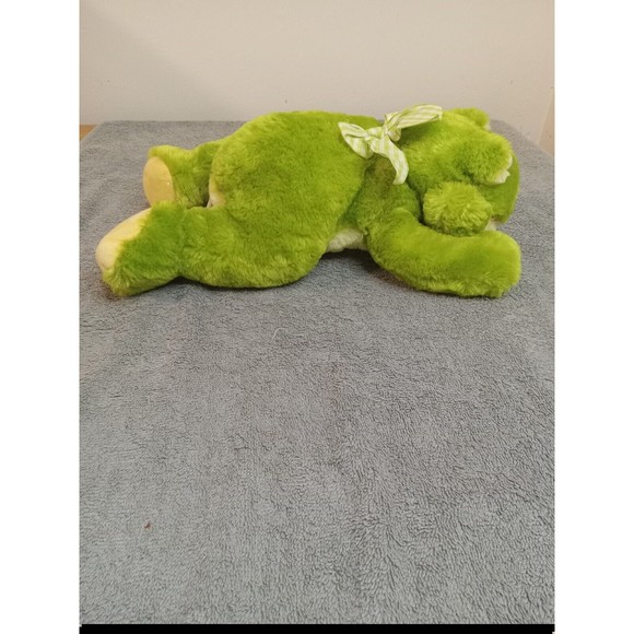 Kellytoy Green Frog Plush animal stuffed toy Laying Down 13" Soft - Picture 3 of 8